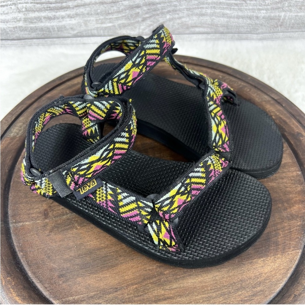 Teva Kids Youth Universal Strappy Multicolor Geometric Sandals Size 13